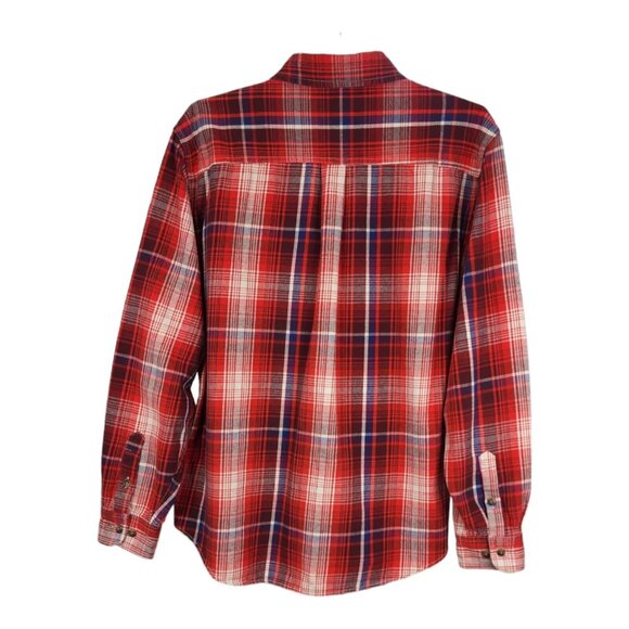 OLD MILL Flannel Shirt Long Sleeve Button Up  Size 2XL Red Plaid Quality Fabric - Picture 6 of 8